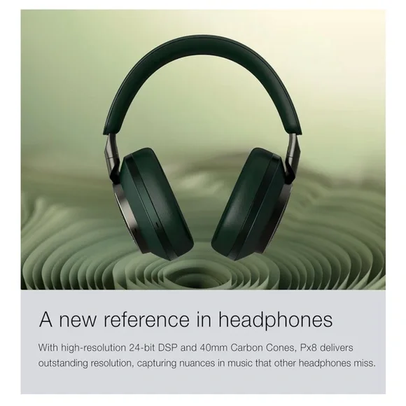 BNWT Bowers & Wilkins Px8 Over-Ear noise canceling Headphones in Tan and Silver - Picture 3 of 16